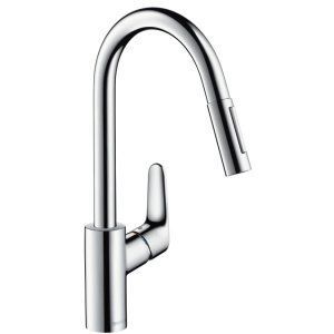 HANSGROHE FOCUS ЗМІШУВАЧ ДЛЯ КУХНІ ОДНОРИЧАЖНИЙ , ПОД СТАЛЬ 31815800 135645 фото