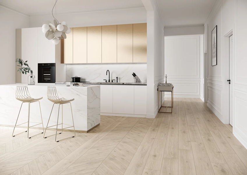 Плитка Paradyz Heartwood Latte Gres Szkl. Rekt. Struktura Mat. 19,8X119,8 208736 фото