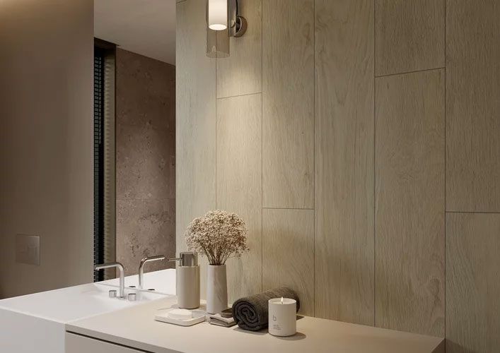 PARADYZ WARMWOOD CREMA GRES SZKL. REKT. STRUKTURA MAT. 19,8X119,8 206411 фото