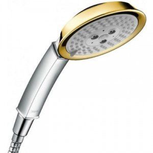 HANSGROHE RAINDANCE CLASSIC100AIR РУЧНОЙ ДУШ 3JET, ХРОМ/ПОД ЗОЛОТО 28548090 175869 фото