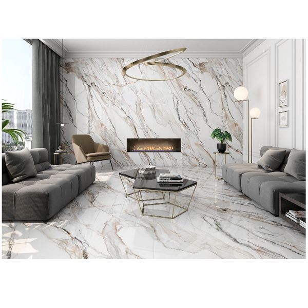 Плитка Itt Ceramic Calacatta Paonazzo Polished 6Mm 1200x3000 208474 фото