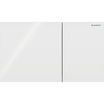 Змивна клавіша Geberit 115.622.SI.1 Sigma70 для подвійного змиву, Square Білий 209367 фото