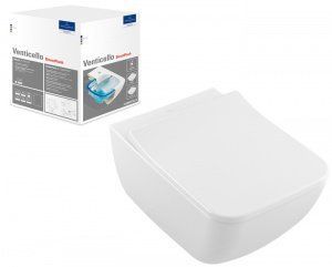 УНИТАЗ ПОДВЕСНОЙ VILLEROY&BOCH VENTICELLO DIRECTFLUSH С КРЫШКОЙ SOFT CLOSE 4611RS01 178364 фото
