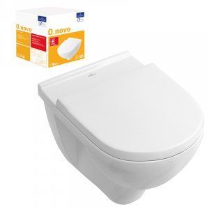 КОМПЛЕКТ УНИТАЗ+ИНСТАЛЛЯЦИЯ VILLEROY&BOCH O.NOVO 5660H101 С СИДЕНЬЕМ SOFT CLOSE+ИНСТАЛЛЯЦИЯ GROHE 38721001 178292 фото