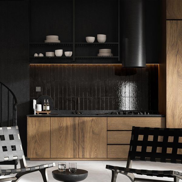 Плитка Cerrad Kamien Palette Black 74X300 209761 фото