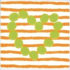 ДЕКОР (20X20) AGATHA LINEAS CORAZON NARANJA 152026 фото