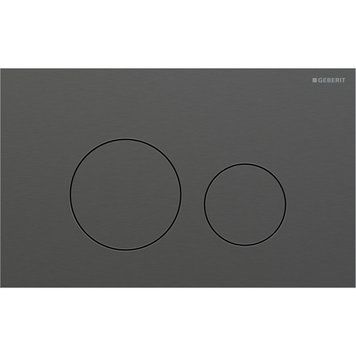 Змивна клавіша Geberit 115.628.QD.1 Sigma40 для подвійного змиву, Round Чорний хром Матовий 209375 фото