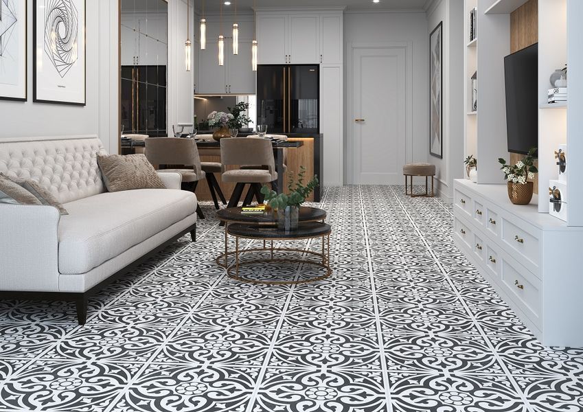 CERAMICA DESEO RONDA BLACK 450X450X8 207389 фото