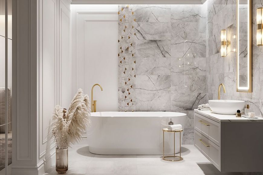 OPOCZNO STONE HILLS GREY GLOSSY RECT 298x598 206589 фото