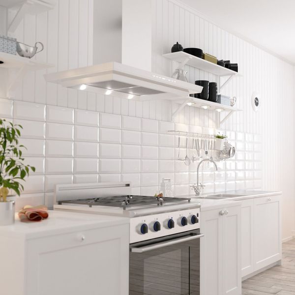 Плитка GOLDEN TILE Metrotiles Білий 460S51 100X200 210080 фото