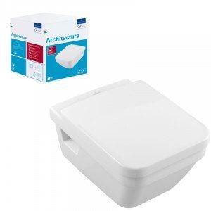УНИТАЗ ПОДВЕСНОЙ VILLEROY & BOCH ARCHITECTURA 5685HR01 DIRECTFLUSH С КРЫШКОЙ SOFT-CLOSE 178476 фото