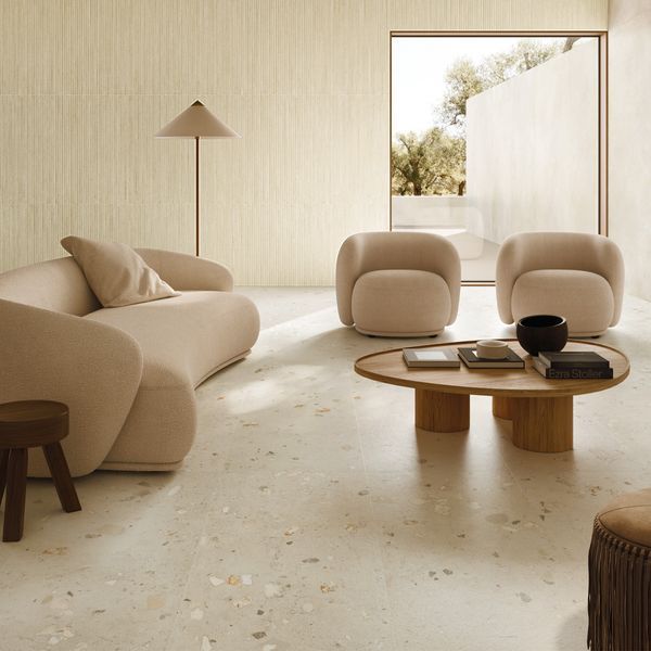 Плитка Italgraniti Fl08Bac I Cementi Ivory Ciottolo Sq. 600X1200 209883 фото