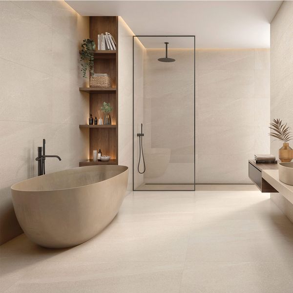 Плитка Ceramica Deseo Victorian Stone Cream Aged Rect 1000X1000 209138 фото
