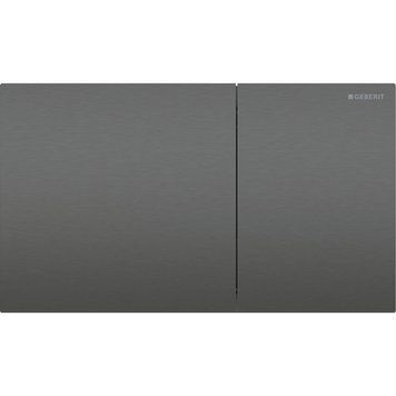 Змивна клавіша Geberit 115.622.QD.1 Sigma70 для подвійного змиву, Square Чорний хром Матовий 209365 фото