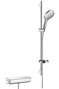 HANSGROHE ECOSTAT SELECT ТЕРМОСТАТ ДЛЯ ДУШУ З ДУШОВИМ НАБОРОМ БЕЛ/ХРОМ 27037400 135601 фото