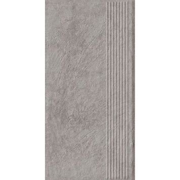 PARADYZ CARRIZO GREY STOPNICA PROSTA STRUKTURA MAT 30,0X60,0 205599 фото
