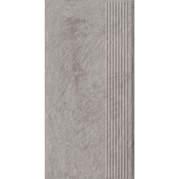 PARADYZ CARRIZO GREY STOPNICA PROSTA STRUKTURA MAT 30,0X60,0 205599 фото
